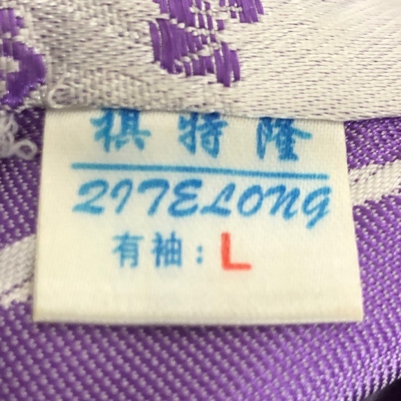 Womens Oriental Dress. Silver And Purple. Size 17” Pit To Pit. Small - Picture 8 of 9